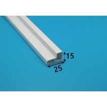 천장몰딩 PVC몰딩 25x15 계단몰딩 (길이 2.4미터), 1개