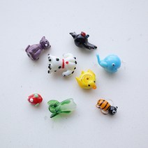 [1개]관통형 입체 동물 야채 팬던트 8종비즈 공예 참 목걸이 만들기 취미생활 재료, 박쥐