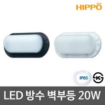 LED 방수벽부등 20W ㅡ자 (DNQ020A), 색상선택:02_블랙-전구색
