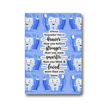 [정품] WHLBHG Dentist Gifts Dental Assistant Gift Leather Journal Notebook DA Graduation Writing Diary, AL-Blue Dentist