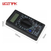 DT-830B LCD 디지털 멀티미터. 미니 핸드 전압계 750 1000V 옴 테스터 프로브 포함, 01 Black