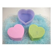 [허니솝] 실리콘몰드 1구 모음 (비누만들기재료 화장품만들기재료), M18 민무늬하트 실리콘몰드 (90g)