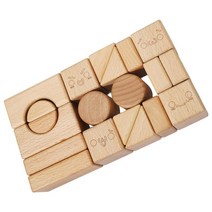 GHSHOP 아이 나무로 되는 빌딩 블록은 3-6년 동안 조기 학습 모양 인지를 설정합니다, 패키지 크기: 20x32x8cm, 목재, 목재 색상