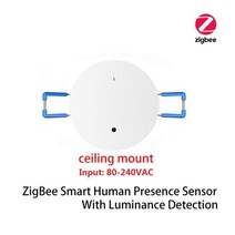 스마트콘센트 IOT WifiZigBee 휴먼 프레센스 모션 센서 휘도거리 감지 5V110V220V Tuya 스마트 라이프 홈 오토메이션, Celling Mount Zigbee