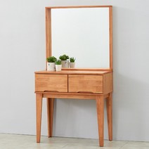 아트박스/아름이와다움이 에센스 고무나무원목 화장대 C, 내추럴