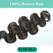 다크 브라운 웨이브 클립 인 헤어 익스텐션 10 개 160g 트리플 웨프트 바디 웨이브 레미 클립 실제 인모 익스텐션 풀 헤드 클립, T1B-1B-6, 18 inches_10Pcs 160G