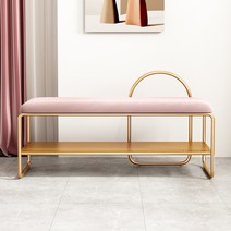 신발장 소파 벤치 현관인테리어 신발장, 100cm 핑크 골드