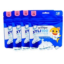 핑크퐁 아기상어 자일리100 핀란드100% 자일리톨, 40g, 4개