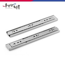 3단 댐핑 레일 45mm 보급형 광폭 가구레일, 3단 45폭 댐핑레일 보급형-500(1조)