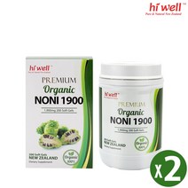 뉴질랜드 하이웰 유기농 오가닉 노니 고함량 1900 6개월분 organic noni, 2개
