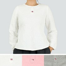 [천삼백케이] [조선클로젯] 2791 플라워 엠보 프릴 블라우스 엠보면 3색상