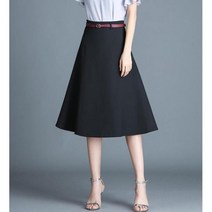 스커트 듀엘스커트 우아한 오피스 여성 블랙 핑크 카키 살구 미디 벨트 안감 Jupe Femme 하이 웨이스트 Aline Saias 194922