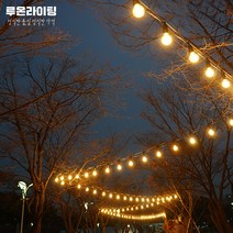 스트링 라이트 캠핑 루프탑 파티 야외 조명 10M 15M 20M 30M 51M 101M 10구 15구 20구 30구 50구 100구, 1. 스트링라이트 5M 5구
