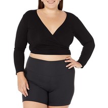 Capezio 여성용 셀프 타이 랩 탑 셔츠