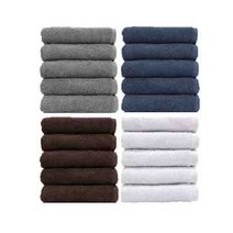 송월타월 고중량 수건 헤비무지 190g 30수 코마사 4종 x 2p 세트, 8개, 블루