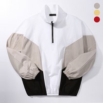 [후앙스] 오버핏 3단배색 아노락점퍼 BNJP1201