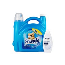 스너글 섬유유연제 대용량 블루스파클 섬유향수 5L+도브 바디워시 45ml, 스너글 섬유유연제 대용량 블루