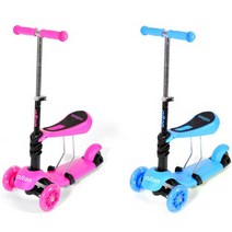 2in1 앉고서서 탈수있는 유아 킥보드 풋보드 씽씽이 싱싱카 조카선물 운동, 핑크