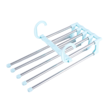 리빙믹스 5단 논슬립 바지걸이 옷걸이 2개입, 블루, 2개