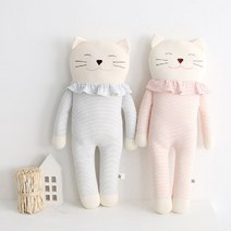 큐비앤맘 오가닉 고양이 인형 블루