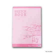 4절 스케치북 드로잉북 미술 그림 스케치 낙서 문구, 블루