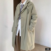 가바바 남성 빅사이즈 트렌치코트 스트릿한 핏감의 루즈한 심플 가을 코트 G64118