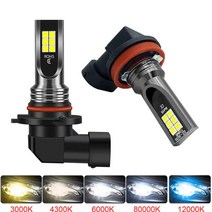 슈퍼 밝은 자동차 안개등 운전 러닝 라이트 12V 9005 K 화이트 옐로우 블루H8 H, 08 H16 (JP), 03 3000 천개 황금