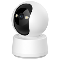 AMSKY 홈캠 가정용 cctv 카메라 실내용 WiFi 2K QHD 초고화질 360도 회전, GW-C10 화이트, 1개 상품 이미지