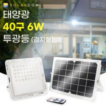 태양광 40구 6W 투광등(감지), 태양광 40구 6W 투광등(감지)-흰빛