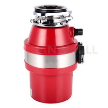 음식물 처리 분쇄기 220V 370W 주방 싱크 쓰레기 식품 가정용 음식 잔류 물 처리기 용품, 01 빨간