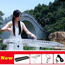 가야금 국악기 연습용 받침 액세서리 가야금 국악기 연습용 받침 새로운 크리스탈 전자 성능 전기 투명 아크릴 소재 7 문자열 치터 악기악세서리, 100cm