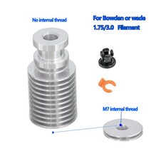 V6 냉각 튜브 올 메탈 J-헤드 핫 엔드 블록 헤드 압출기 1.75mm 3.0mm 길거나 단거리 3D 프린터 부품 도매, 02 Bowden Wade 1.75 3.0
