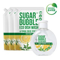 슈가버블 친환경 주방세제 레몬 버베나 470mL + 리필 1.2L x 3, 세트
