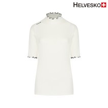 헬베스코 MWTS_263 화이트 여성 5부 반팔티셔츠 골프웨어