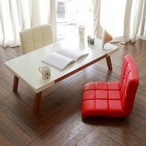 [바보사랑]리빙스케치델리 엠보 쿠션 회전형 좌식 의자, 블랙