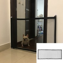 라이프랩 강아지 매쉬 안전망 애견 그물망 접착식 애견망 가드팬스 안전가드 매쉬게이트 검정185CM