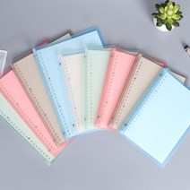 와우샵 칼라 폴더 20공 26공 다이어리 커버, 20공 A5 블루+줄눈 속지 30매