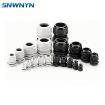 방수 케이블 글랜드 플라스틱 엔트리 IP68 PG7 36.5mm PG9 PG11 PG13.5 PG16 PG1921 화이트 블랙 나일론 커넥터, CHINA_PG13.5 black