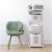 2단 3단 빨래통 바구니 슬라이딩햄퍼 재활용 이동식수납 다용도 다이소 이케아