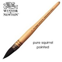 윈저앤뉴튼 퓨어 스쿼럴 포인티드 수채붓 낱개 다람쥐털 둥근붓 / 옵션선택, 1호