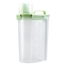 케이홈 반려동물 강아지 고양이 사료통 1.5L 2.5L, 사료통 그린