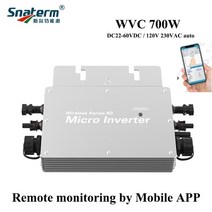 솔라컨트롤러 태양광발전기 컨트롤러 wifi 600w 700w mppt 태양열 pv, wvc 700 모바일 앱, 22v-60vdc, 180-260VAC 50hz60hz