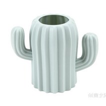 펜 홀더 학생 편지지 데스크탑 선인장 데스크 다기능 스토리지 박스 pe 컨테이너 브러시 냄비 사무 용품, 파란