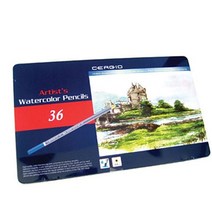 위wjr_대광 세르지오 수채 색연필 36 컬러링북 세트 나무 수성 틴케이스♥hspirit, ♥words!!