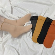트랜드삭스 무지 잔골지 융털 기모안감 여성겨울양말