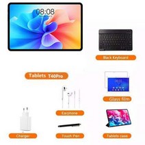 안드로이드 태블릿 태클라스트 T40 프로 듀얼 SIM T618 스냅드래곤 8 8MP i 13MP 4G 통신망 8GB 램 128GB 롬 18W PD 7000mAh 104인치 2000, UK Plug, With Case GF And KY_CHINA