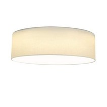 Navaris 플러시 마운트 천장 조명 - 지름 40cm(15 75인치) 드럼 램프 쉐이드 LED 고정 장치 침실 거실 주방 복도 화이트, 화이트.