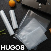 휴고스 2in1 가정용 진공 포장 비닐 팩 롤 진공포장지 파우치 위생 수비드 진공백 롤백, 3.진공 파우치 소형 15cm X 24cm 20매