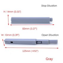 하드웨어 철물 그레이 화이트 주방 캐비닛 도어 스톱 서랍 4 개 부드럽고 조용한 닫힘 푸시 열기 시스템 댐퍼 나사 버퍼, xg-05a 그레이