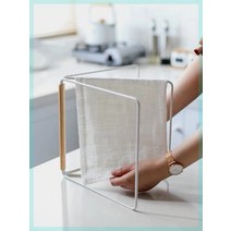 레어로우 시스템 선반 모던 스탠드 일본식 주방 수건 걸이 수조 건조 걸레 수직 접이식 보관함, [01] 하얀색